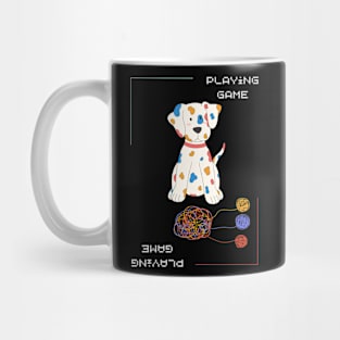 Funny dog playing game Mug